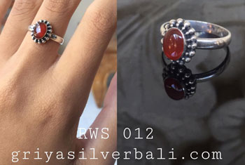 Ring With Stone bali silver bead