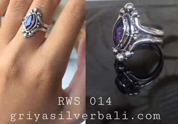 Ring With Stone bali silver bead