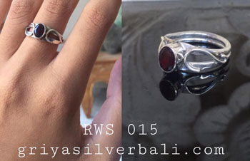 Ring With Stone bali silver bead