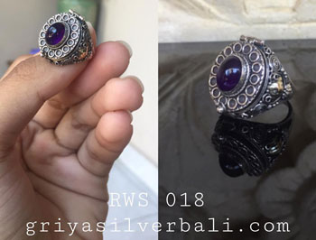 Ring With Stone bali silver bead