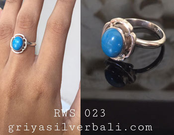 Ring With Stone bali silver bead