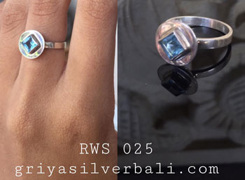 Ring With Stone bali silver bead