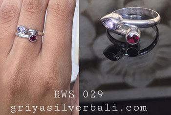 Ring With Stone bali silver bead