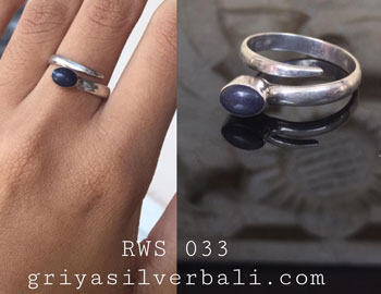 Ring With Stone bali silver bead