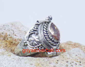 Ring With Stone bali silver bead