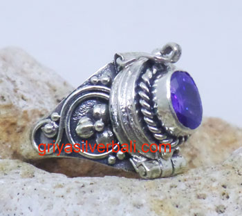 Ring With Stone bali silver bead