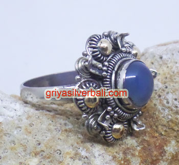 Ring With Stone bali silver bead