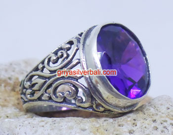 Ring With Stone bali silver bead