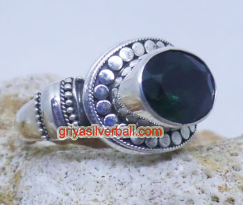 Ring With Stone bali silver bead