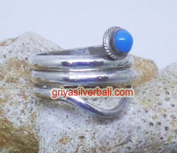 Ring With Stone bali silver bead