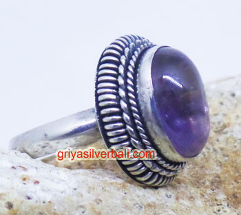 Ring With Stone bali silver bead