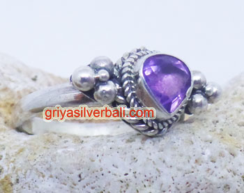 Ring With Stone bali silver bead