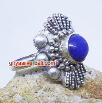 Ring With Stone bali silver bead