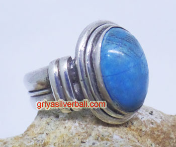 Ring With Stone bali silver bead