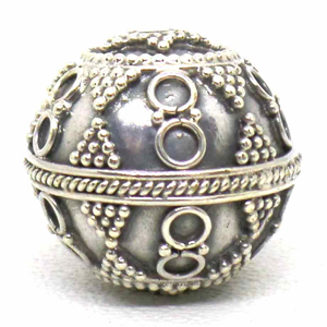 Round Beads bali silver bead