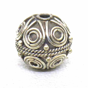 Round Beads bali silver bead