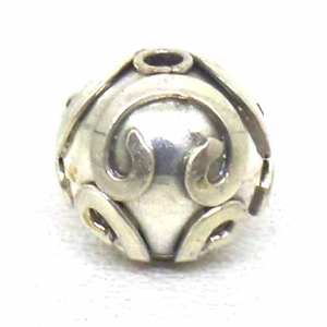 Round Beads bali silver bead