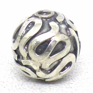 Round Beads bali silver bead