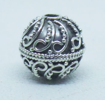 Round Beads bali silver bead