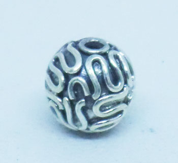 Round Beads bali silver bead