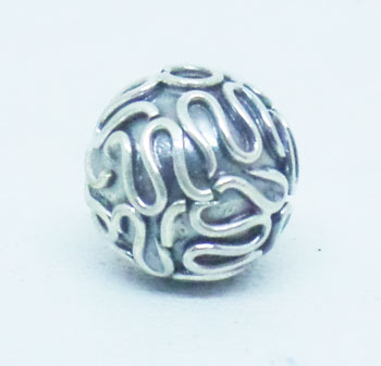 Round Beads bali silver bead