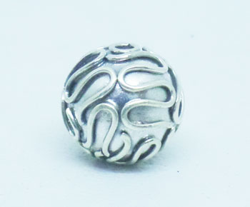 Round Beads bali silver bead