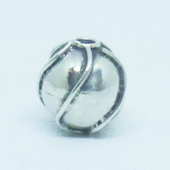 Round Beads bali silver bead