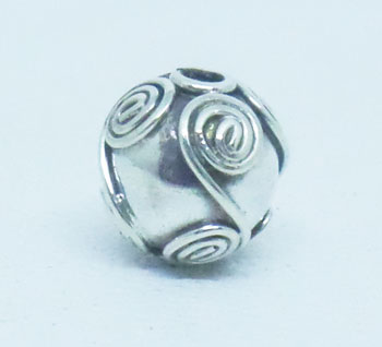 Round Beads bali silver bead