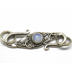 S Clasps bali silver bead