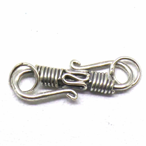 S Clasps bali silver bead