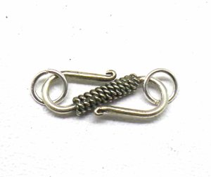 S Clasps bali silver bead