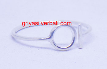 Simple Minimalist Ring bali silver bead