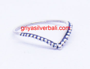 Simple Minimalist Ring bali silver bead