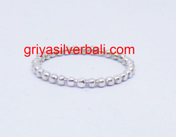 Simple Minimalist Ring bali silver bead