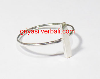 Simple Minimalist Ring bali silver bead