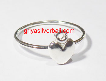 Simple Minimalist Ring bali silver bead