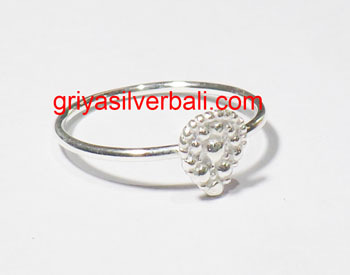 Simple Minimalist Ring bali silver bead