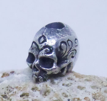 Skull Bead bali silver bead