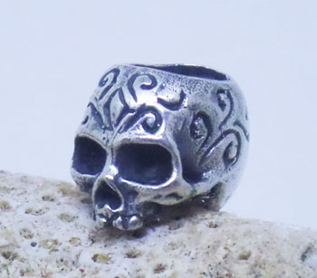 Skull Bead bali silver bead