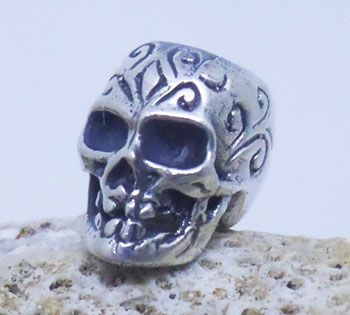 Skull Bead bali silver bead