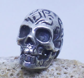 Skull Bead bali silver bead