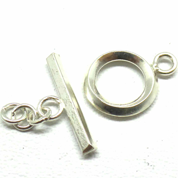 Simple Plain Toggles bali silver bead