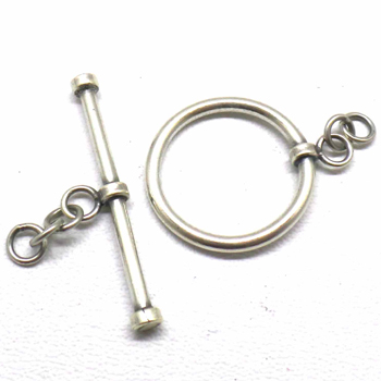 Simple Plain Toggles bali silver bead