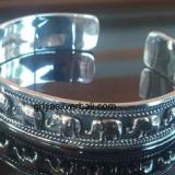 Bangle bali silver bead