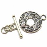 Bali Ornate Toggles bali silver bead