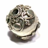 Round Bead bali silver bead