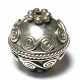 Round Beads bali silver bead