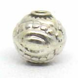 Stamped Beads bali silver bead