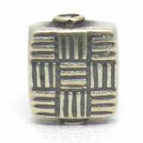 Stamped Beads bali silver bead