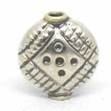 Stamped Beads bali silver bead